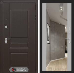 Входная дверь Мегаполис с зеркалом Максимум — Софт Грей купить в Москве