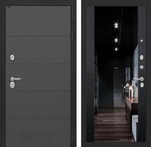 Входная дверь Арт с тонированным зеркалом Максимум — Черный кварц купить в Москве