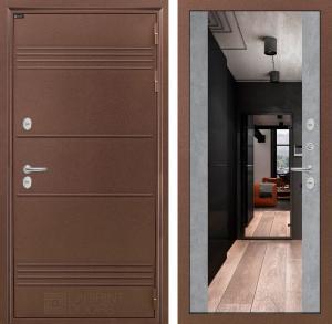 Входная дверь Термо Лайт с Зеркалом Максимум — Бетон светлый купить в Москве