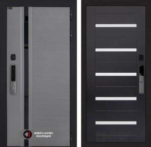 Входная дверь Пиано Смарт 2.0 панель 01 — Венге, стекло белое купить в Москве