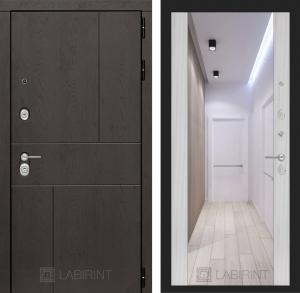 Входная дверь Урбан с Зеркалом Максимум — Сандал белый купить в Москве