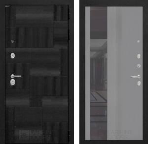 Входная дверь Пазл с Зеркалом 32 тонированным — Серый рельеф софт купить в Москве