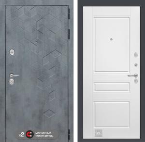 Входная дверь Бетон 03 — Белый софт купить в Москве