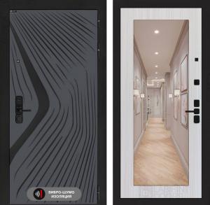 Входная дверь Леолаб с зеркалом 18 — Сандал белый купить в Москве