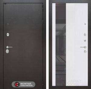 Входная дверь Сильвер с Зеркалом 32 тонированным — Белый рельеф софт купить в Москве