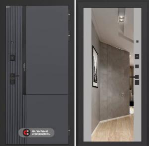 Входная дверь Лаб 2 Про с зеркалом Максимум — Грей софт купить в Москве