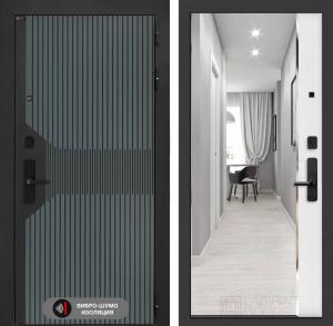 Входная дверь СмАртлаб с зеркалом Панорама — Белый софт купить в Москве