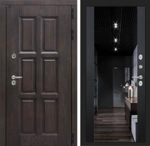 Входная дверь Лондон с тонированным зеркалом Максимум — Черный кварц купить в Москве