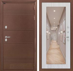 Входная дверь Термо Лайт с Зеркалом 18 — Сандал белый купить в Москве