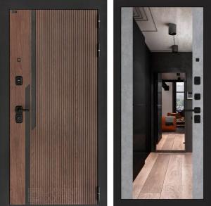 Входная дверь Кармина с Зеркалом Максимум — Бетон светлый купить в Москве