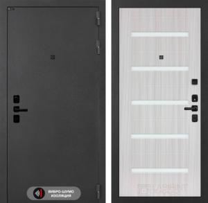 Входная дверь Соналаб 01 — Сандал белый, стекло белое купить в Москве