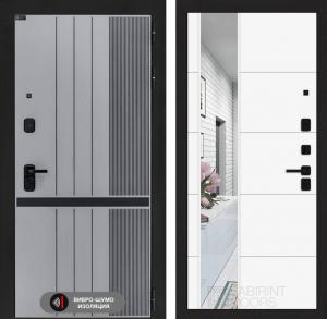 Входная дверь Скайлаб с зеркалом 19 — Белый софт купить в Москве