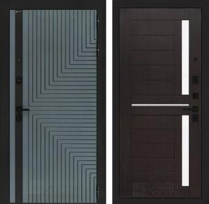 Входная дверь Кредор 02 — Венге, стекло белое купить в Москве