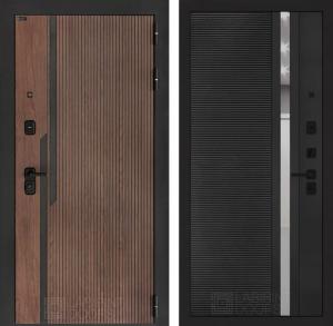 Входная дверь Кармина 31 — Черный кварц, зеркальная вставка с тонировкой купить в Москве