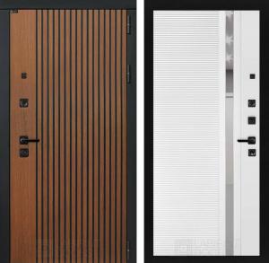 Входная дверь Шторм 31 — Белый софт, зеркальная вставка с тонировкой купить в Москве