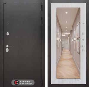 Входная дверь Сильвер с Зеркалом 18 — Сандал белый купить в Москве