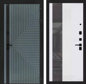 Входная дверь Кредор с Зеркалом 32 тонированным — Белый рельеф софт купить в Москве