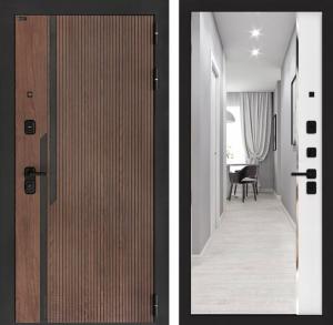 Входная дверь Кармина с зеркалом Панорама — Белый софт купить в Москве