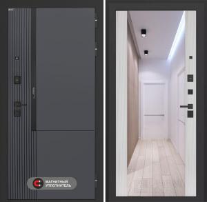 Входная дверь Лаб 2 Про с зеркалом Максимум — Сандал белый купить в Москве