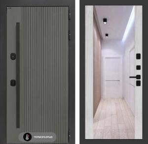 Входная дверь Термолаб 1 тепло с зеркалом Максимум — Сандал белый купить в Москве