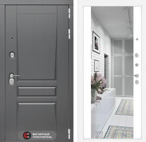 Входная дверь Платинум с Зеркалом Максимум — Белый софт купить в Москве