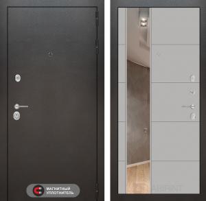 Входная дверь Сильвер с Зеркалом 19 — Грей софт купить в Москве