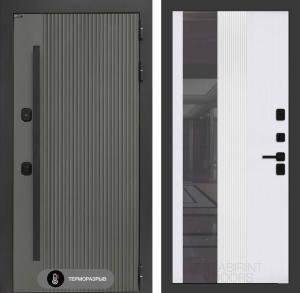 Входная дверь Термолаб 1 тепло с Зеркалом 32 тонированным — Белый рельеф софт купить в Москве