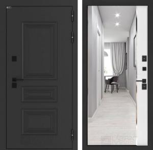 Входная дверь Аляска Лайт с зеркалом Панорама — Белый софт купить в Москве