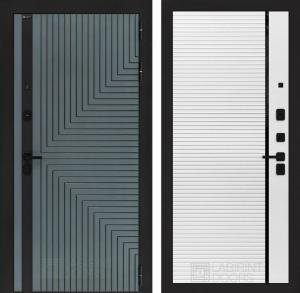 Входная дверь Кредор 22 — Белый софт, черная вставка купить в Москве