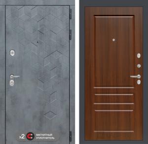 Входная дверь Бетон 03 — Орех бренди купить в Москве