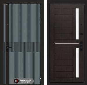 Входная дверь Иссида 02 — Венге, стекло белое купить в Москве