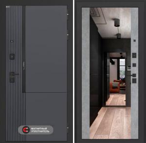 Входная дверь Лаб 2 Про с зеркалом Максимум — Бетон светлый купить в Москве