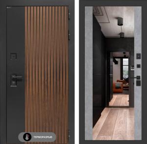 Входная дверь Айслаб с зеркалом Максимум — Бетон светлый купить в Москве