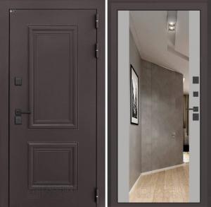 Входная дверь Полярис лайт с Зеркалом Максимум — Грей софт купить в Москве