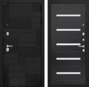 Входная дверь Пазл 01 — Венге, стекло белое купить в Москве