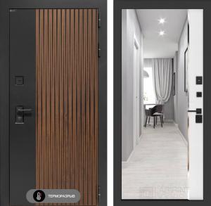 Входная дверь Айслаб с зеркалом Панорама — Белый софт купить в Москве