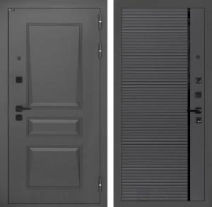 Входная дверь Орлеан 22 — Графит софт, черная вставка купить в Москве