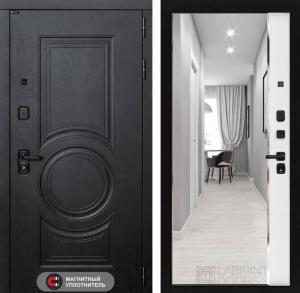 Входная дверь Гранд с зеркалом Панорама — Белый софт купить в Москве