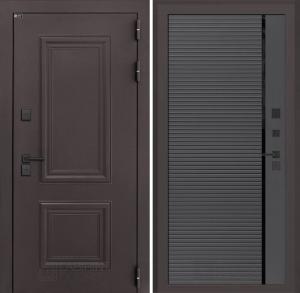 Входная дверь Полярис лайт 22 — Графит софт с молдингом купить в Москве