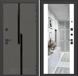 Входная дверь Карбон с зеркалом Максимум — Белый софт купить в Москве