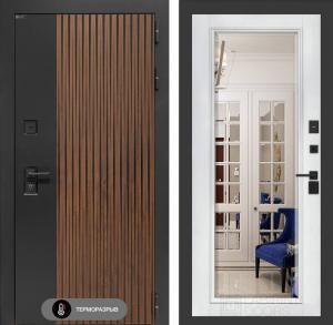 Входная дверь Айслаб с зеркалом Фацет — Белый софт купить в Москве