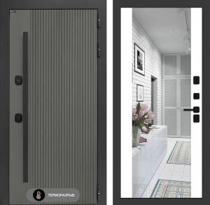 Входная дверь Термолаб 1 тепло с зеркалом Максимум — Белый софт купить в Москве