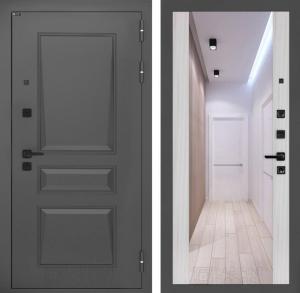 Входная дверь Орлеан с Зеркалом Максимум — Сандал белый купить в Москве