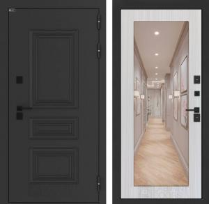 Входная дверь Аляска Лайт с Зеркалом 18 — Сандал белый купить в Москве