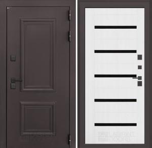 Входная дверь Полярис лайт 01 — Белое дерево со стеклом купить в Москве