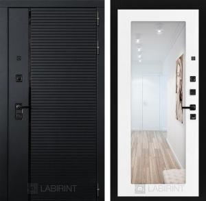 Входная дверь Пиано с зеркалом 18 — Белое дерево купить в Москве