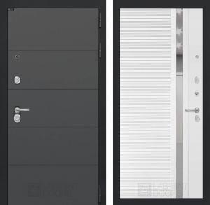 Входная дверь Арт 31 — Белый софт, зеркальная вставка с тонировкой купить в Москве