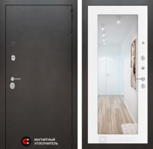 Входная дверь Сильвер с Зеркалом 18 — Белое дерево купить в Москве