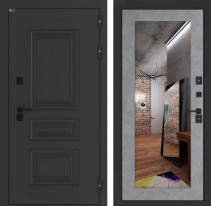 Входная дверь Аляска Лайт с Зеркалом 18 — Бетон светлый купить в Москве