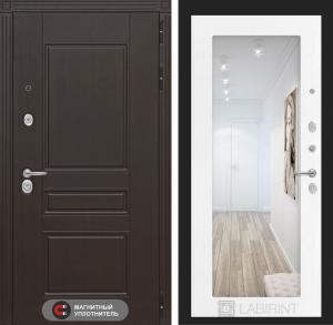 Входная дверь Мегаполис с Зеркалом 18 — Белое дерево купить в Москве